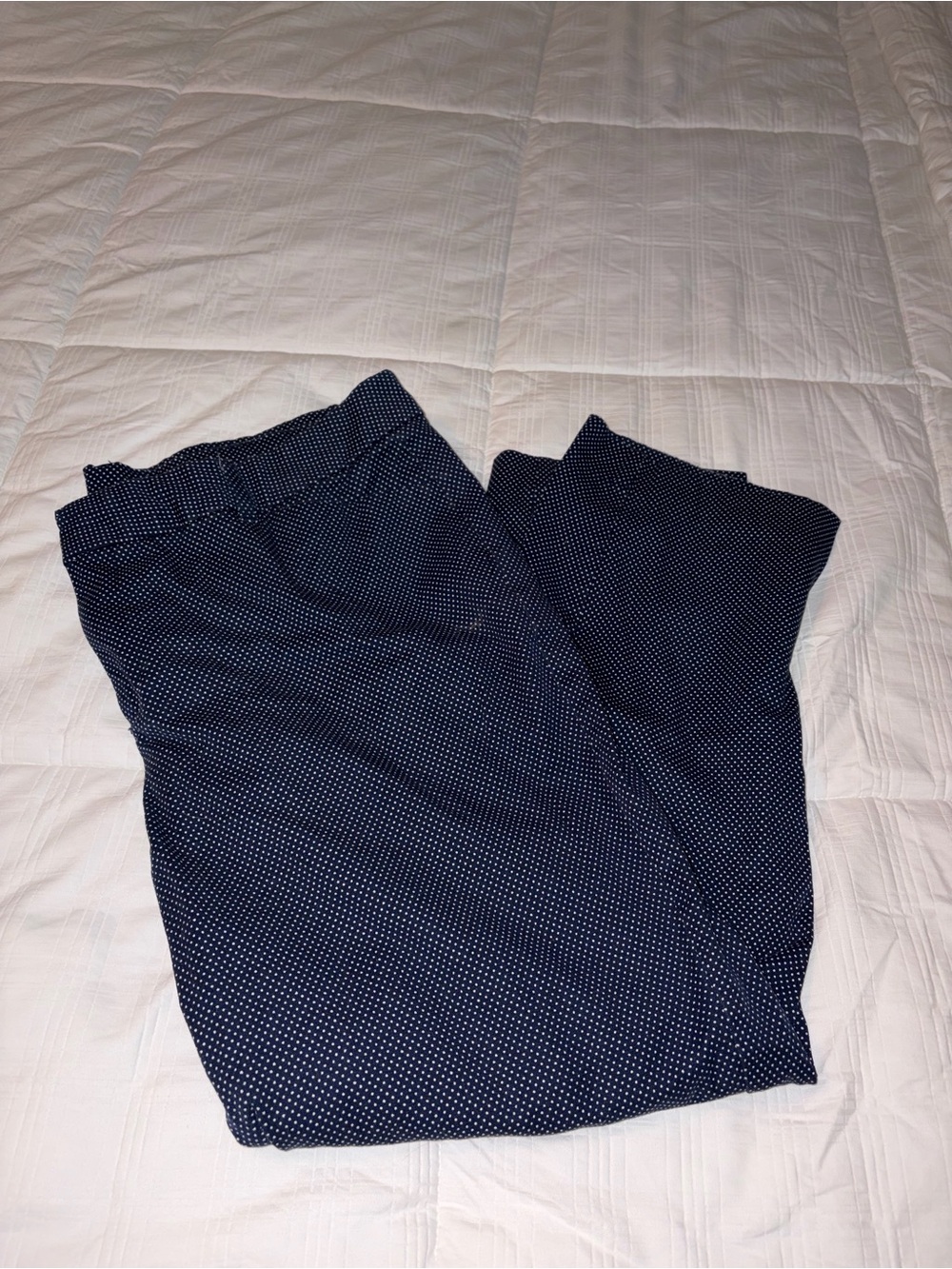 Faded Glory Navy with White Microdot Trousers